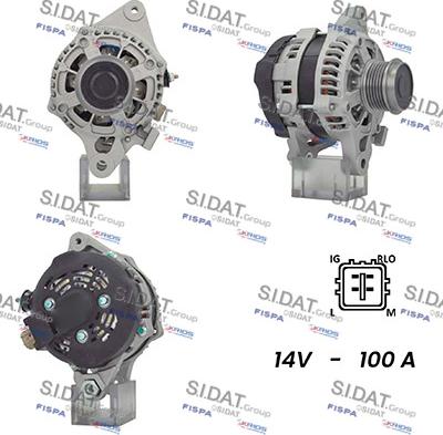 Sidat A12DE0729A2 - Генератор autospares.lv