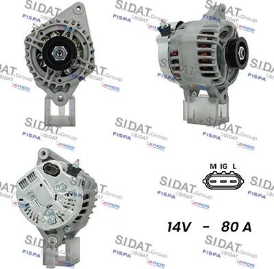 Sidat A12DE0724A2 - Генератор autospares.lv