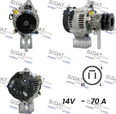 Sidat A12DE0725A2 - Генератор autospares.lv