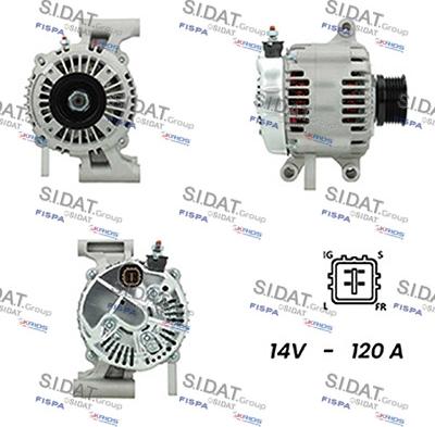 Sidat A12DE1041A2 - Генератор autospares.lv