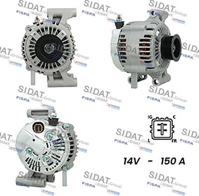 Sidat A12DE1042A2 - Генератор autospares.lv