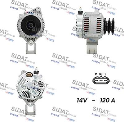 Sidat A12DE1072A2 - Генератор autospares.lv