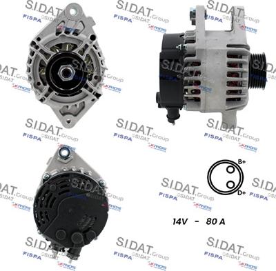 Sidat A12DE1140A2 - Генератор autospares.lv