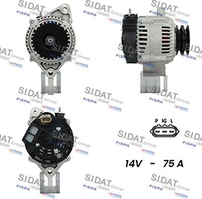 Sidat A12DE1124A2 - Генератор autospares.lv