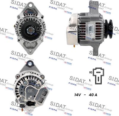 Sidat A12DE1224 - Генератор autospares.lv