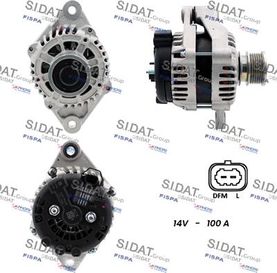 Sidat A12DR0352 - Генератор autospares.lv