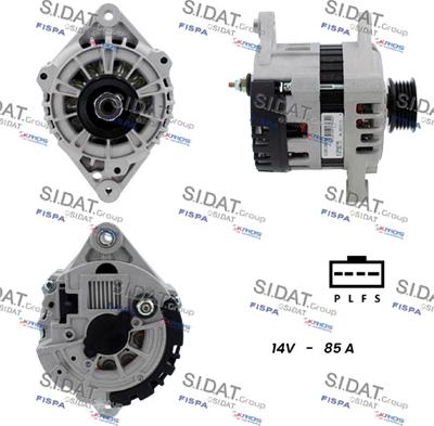 Sidat A12DR1285A2 - Генератор autospares.lv