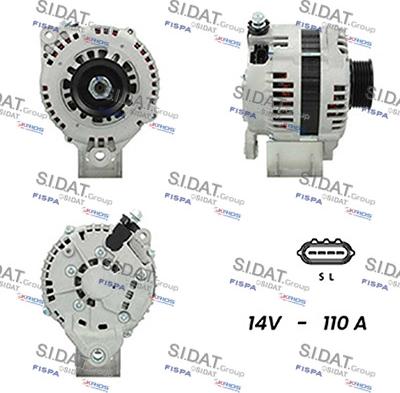 Sidat A12HT0476A2 - Генератор autospares.lv