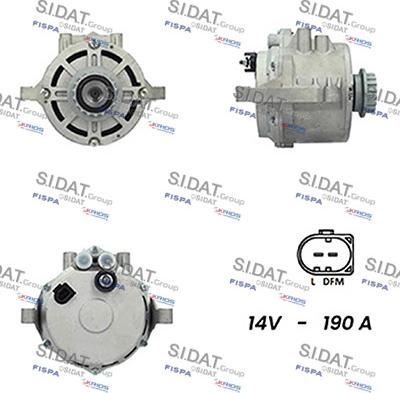 Sidat A12HT0830A2 - Генератор autospares.lv