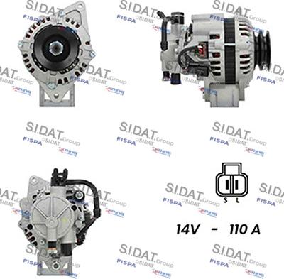 Sidat A12HY0167A2 - Генератор autospares.lv