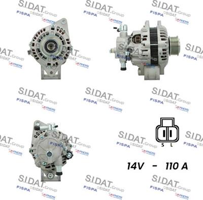 Sidat A12HY0128 - Генератор autospares.lv