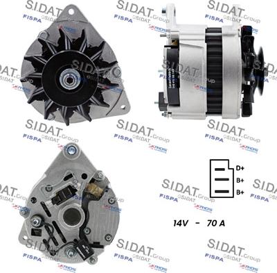 Sidat A12LU0026 - Генератор autospares.lv