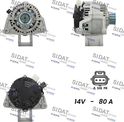 Sidat A12MA0426A2 - Генератор autospares.lv