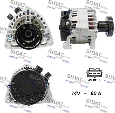 Sidat A12MA0059A2 - Генератор autospares.lv