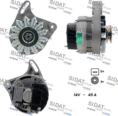 Sidat A12MA0014 - Генератор autospares.lv