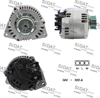 Sidat A12MA1037A2 - Генератор autospares.lv