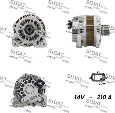 Sidat A12MH0424A2 - Генератор autospares.lv