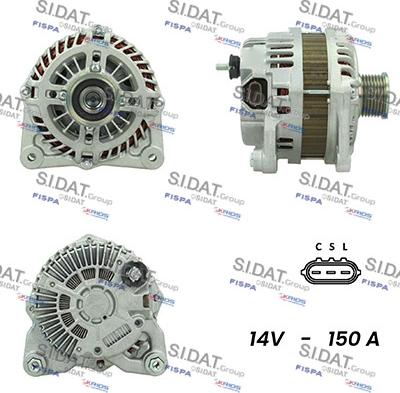 Sidat A12MH0479A2 - Генератор autospares.lv