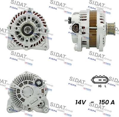 Sidat A12MH0695A2 - Генератор autospares.lv