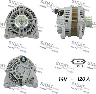 Sidat A12MH0698 - Генератор autospares.lv