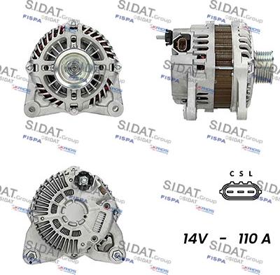 Sidat A12MH0693 - Генератор autospares.lv