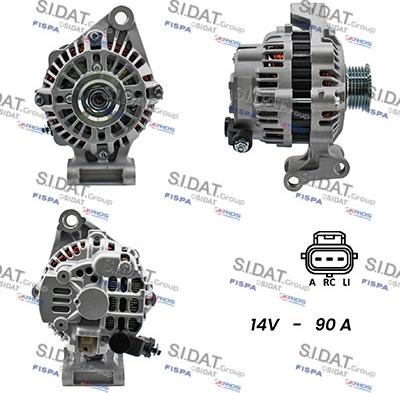 Sidat A12MH0158A2 - Генератор autospares.lv