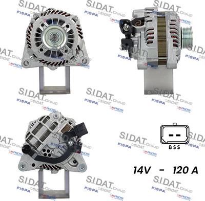 Sidat A12MH0809A2 - Генератор autospares.lv