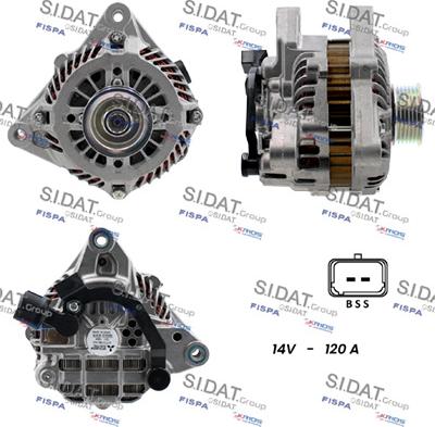 Sidat A12MH0809 - Генератор autospares.lv