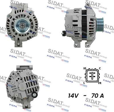 Sidat A12MH0345A2 - Генератор autospares.lv