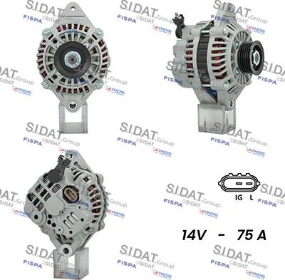 Sidat A12MH0371A2 - Генератор autospares.lv