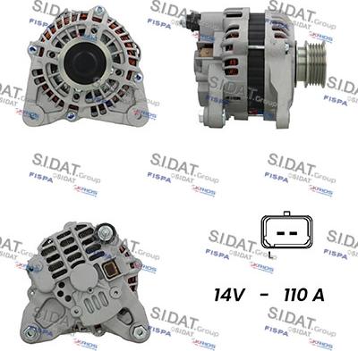 Sidat A12MH0295A2 - Генератор autospares.lv