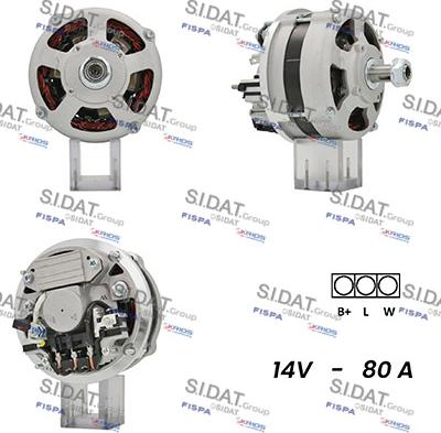 Sidat A12ML0418A2 - Генератор autospares.lv