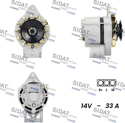 Sidat A12ML0595A2 - Генератор autospares.lv