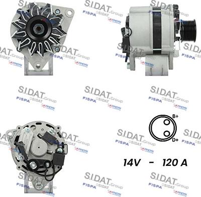 Sidat A12ML0100A2 - Генератор autospares.lv