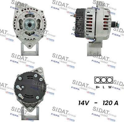 Sidat A12ML0107A2 - Генератор autospares.lv