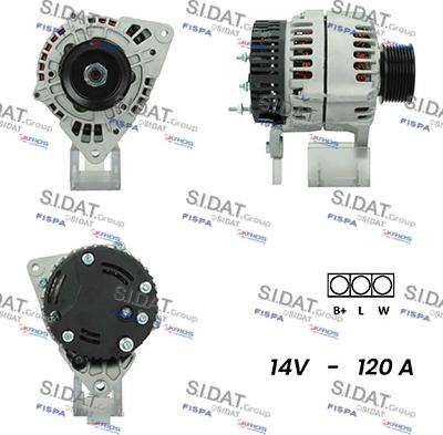 Sidat A12ML0318A2 - Генератор autospares.lv