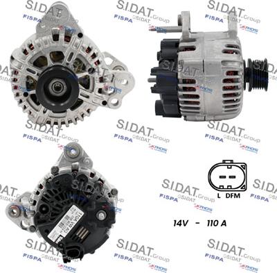 Sidat A12VA0400 - Генератор autospares.lv