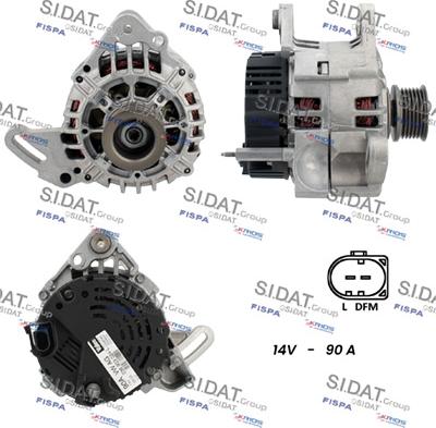 Sidat A12VA0401 - Генератор autospares.lv