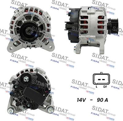 Sidat A12VA0425A2 - Генератор autospares.lv