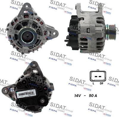 Sidat A12VA0425 - Генератор autospares.lv