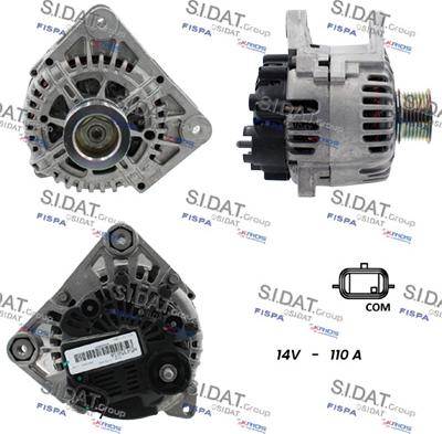 Sidat A12VA0421 - Генератор autospares.lv