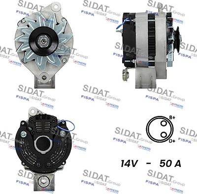 Sidat A12VA0519A2 - Генератор autospares.lv