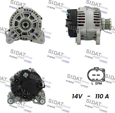 Sidat A12VA0531A2 - Генератор autospares.lv