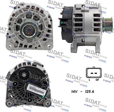 Sidat A12VA0578 - Генератор autospares.lv