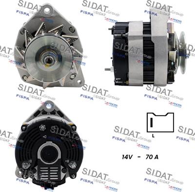 Sidat A12VA0617 - Генератор autospares.lv