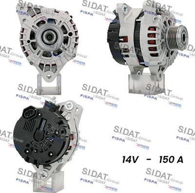 Sidat A12VA0680A2 - Генератор autospares.lv