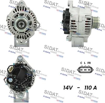 Sidat A12VA0676 - Генератор autospares.lv