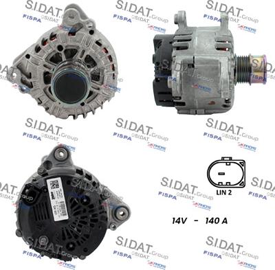 Sidat A12VA0097 - Генератор autospares.lv