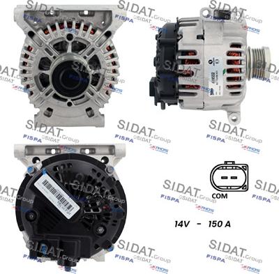 Sidat A12VA0040 - Генератор autospares.lv