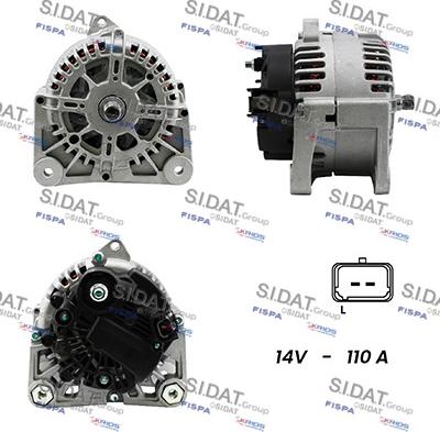 Sidat A12VA0043A2 - Генератор autospares.lv